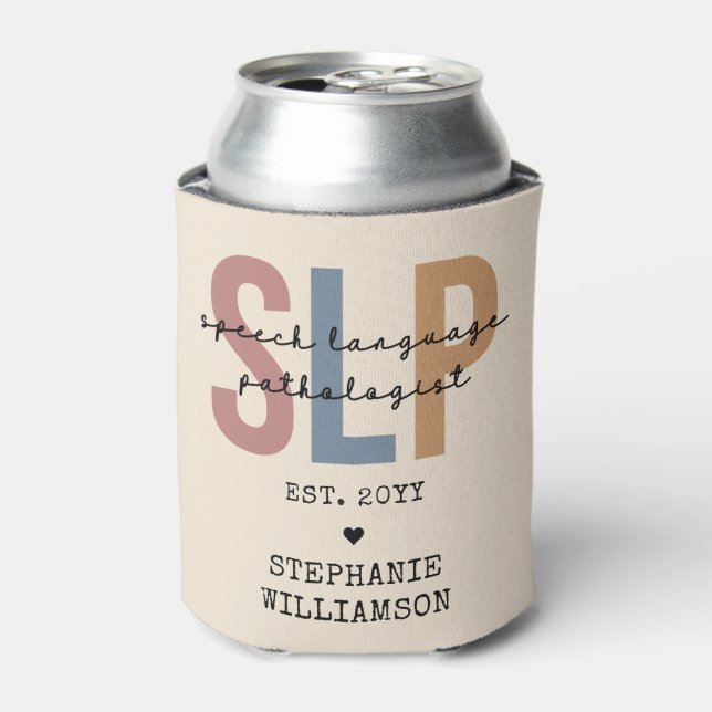 Porta-lata Patologista de Fala de SLP Personalizado Terapêuti (Can Front)