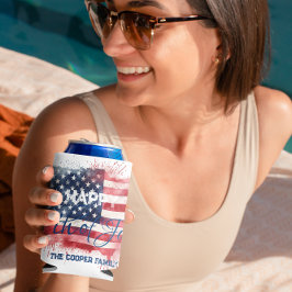 Porta-lata Patriótica American Flag Feliz 4 de julho Personal