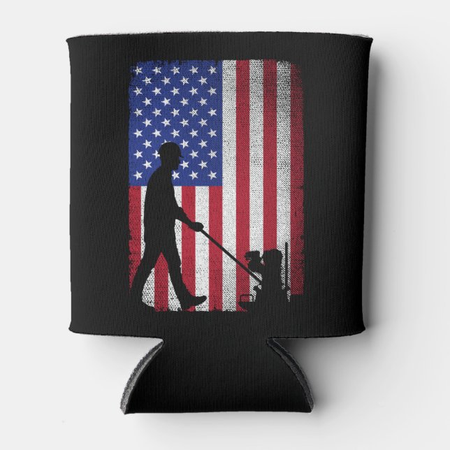 Porta-lata Patriótica de Bandeira Americana de Finisher Concr (Frente)