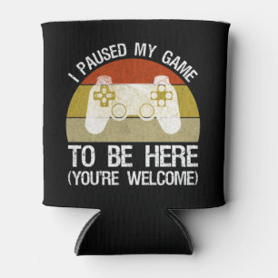 Porta-lata Pausei meu jogo para estar aqui (você é bem-vindo)