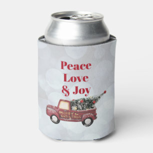 Porta-lata Paz Amor e Joy Toy Truck Feliz Natal