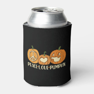 Porta-lata Peace Love Pumpkin Halloween