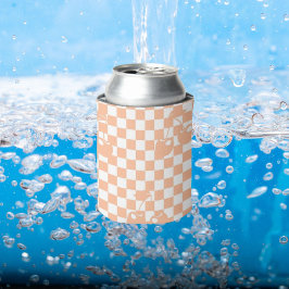 Porta-lata Peach Fuzz Cherry Gingham Patterno