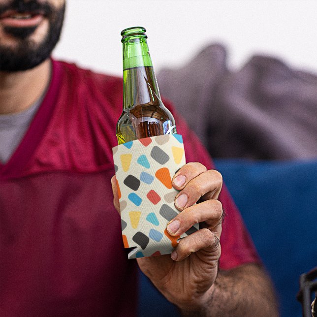 Porta-lata Pebreiras de multicores em fundo branco ( cooler)