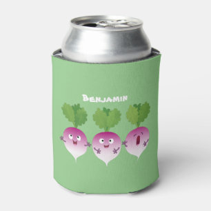 Porta-lata Pedra de desenho animado de verduras e verduras