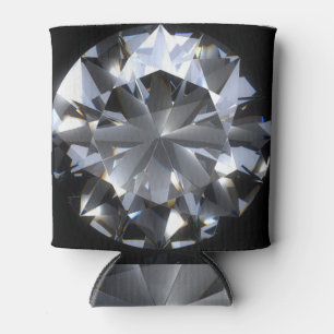 Porta-lata Pedra de diamante: faísca do espaço negro.