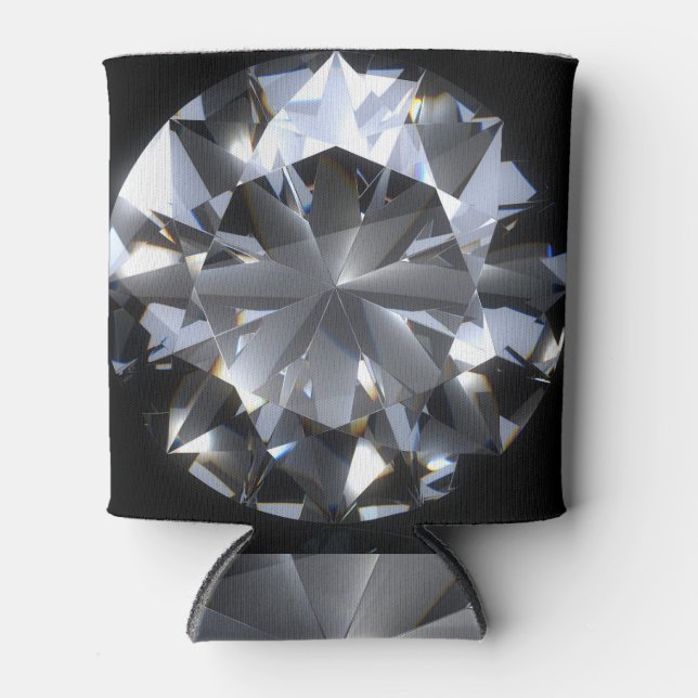 Porta-lata Pedra de diamante: faísca do espaço negro. (Frente)