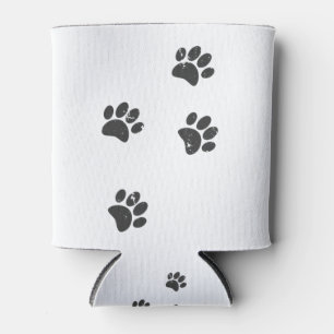 Porta-lata Pegadas de Pata de Cachorro Distressed
