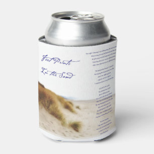 Porta-lata pegadas na areia