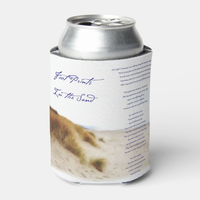 Porta-lata pegadas na areia (Can Front)