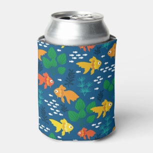 Porta-lata Peixes Dourados no Aquário