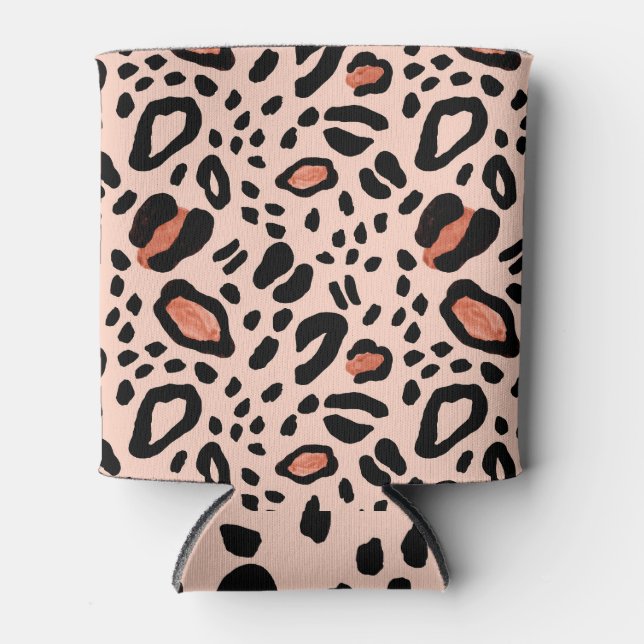 Porta-lata Pele-leopardo: Abstrato Design sem focas (Frente)