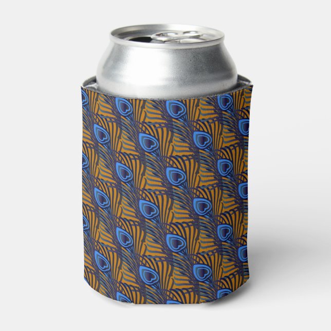 Porta-lata Pena azul e laranja da meia-noite (Can Front)