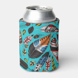 Porta-lata Penas coloridas