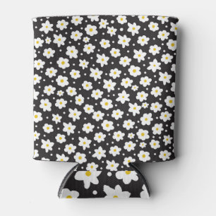 Porta-lata Pequenas margaridas, vintage, tela de fundo contín