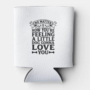 Porta-lata Pequeno Amor de Cachorro Tipografia Vintage Design