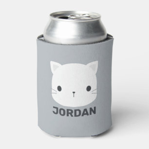 Porta-lata Pequeno Gato Bonito com Nome Personalizado