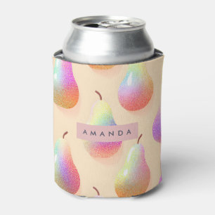 Porta-lata Pêra Pastel Arco-Íris Caprichosa Personalizada