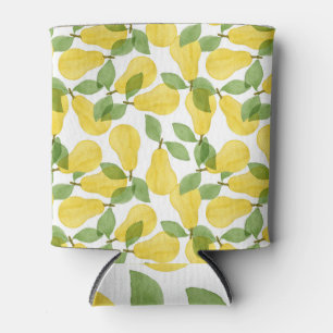 Porta-lata Peras de Aquarela: Padrão Pintado À Mão