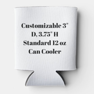 Porta-lata Personalizado 3" D 3,75" H Padrão 12 oz