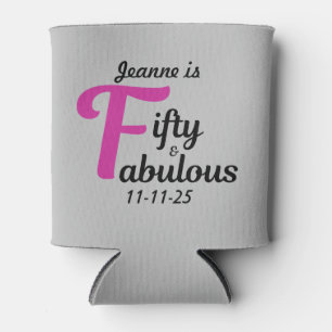 Porta-lata Personalizado 50 e Fabuloso Feliz 50º Aniversário