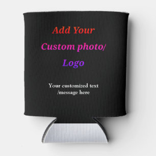 Porta-lata personalizado adicione seu logotipo de foto ao seu