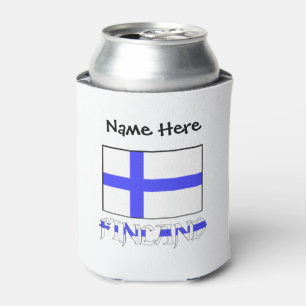 Porta-lata Personalizado com bandeira da Finlândia e Finlândi
