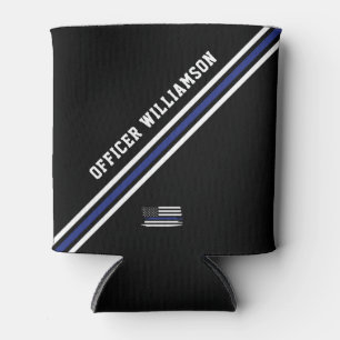 Porta-lata Personalizado da Polícia de Linha Azul Minúscula M