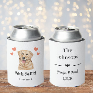 Porta-lata Personalizado Golden Retriever Pet Casamento Pode