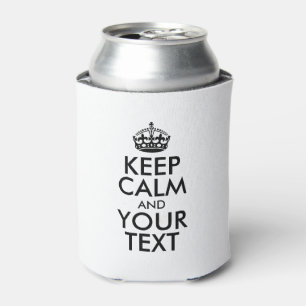 Porta-lata Personalizado MANTENHA A CALMA e o SEU TEXTO -