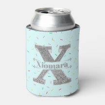 Personalizado X Monograma Inicial do Prata Seu Nom