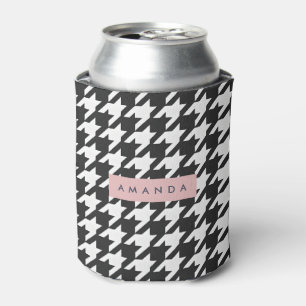 Porta-lata Personalizado Xadrez Preto e Branco Clássico