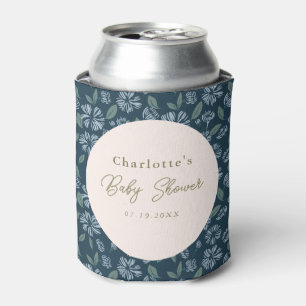 Porta-lata Personalizar Chá de fraldas Floral de Bloom de Fro