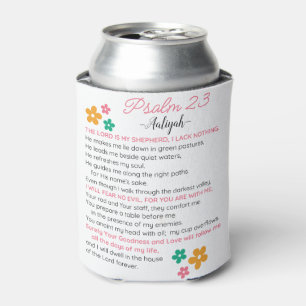 Porta-lata Personalizar Flores De Escritura De Bíblia Psalm 2