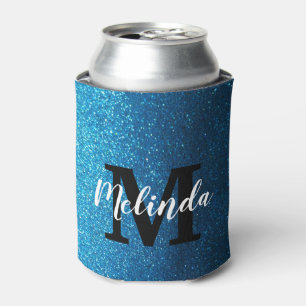 Porta-lata Personalizar o Monograma do Modern Glitter Party