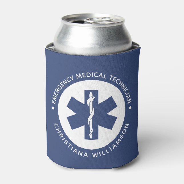 Porta-lata Personalizar símbolo EMT - Técnico médico de emerg (Can Front)