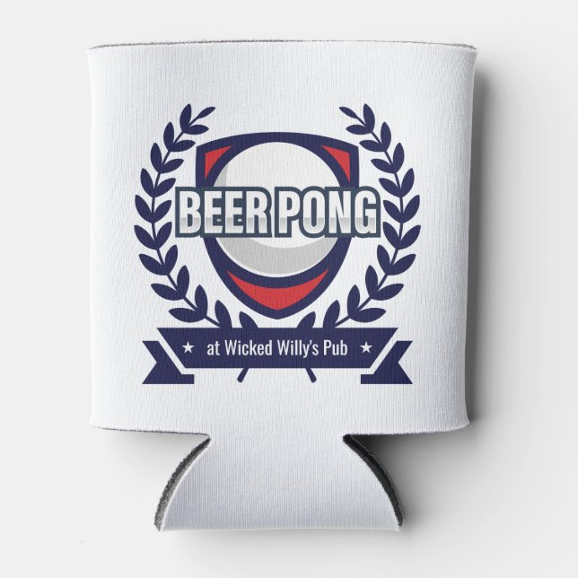 Porta-lata Personalize Este Logo de Beer Pong (Frente)