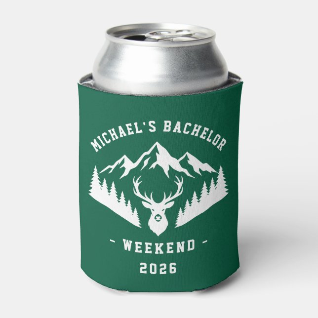 Porta-lata Personalized Bachelor Weekend Mountain (Can Front)