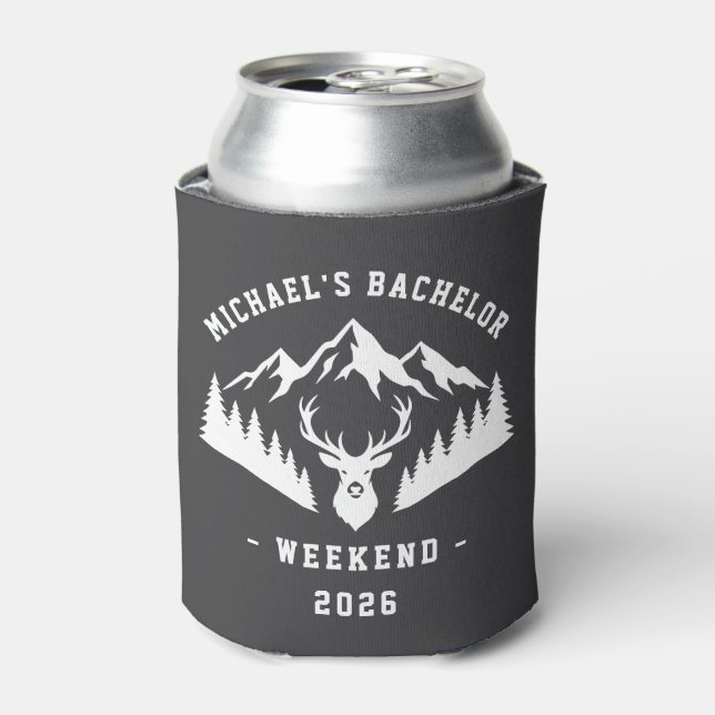Porta-lata Personalized Bachelor Weekend Mountain (Can Front)