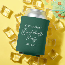 Porta-lata Personalized Emerald Green Bachelorette Party