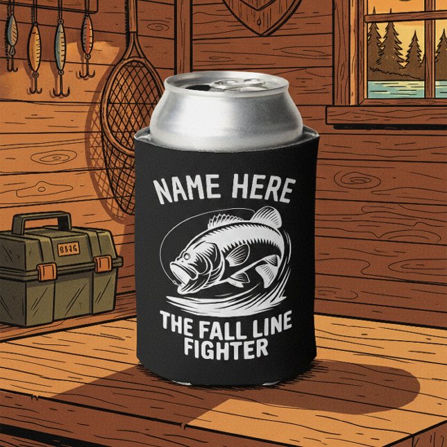 Porta-lata Personalized Name Fall Line Bass (Criador carregado)