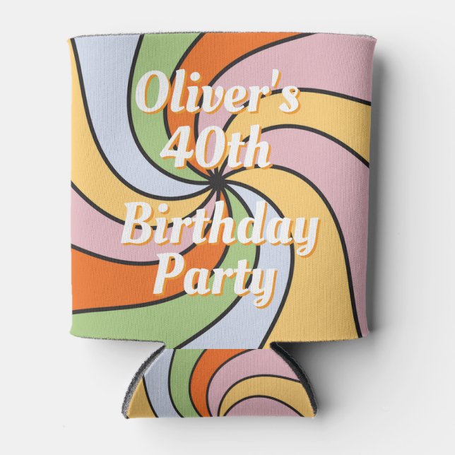 Porta-lata Personalized Name Photo Birthday Cooler (Frente)