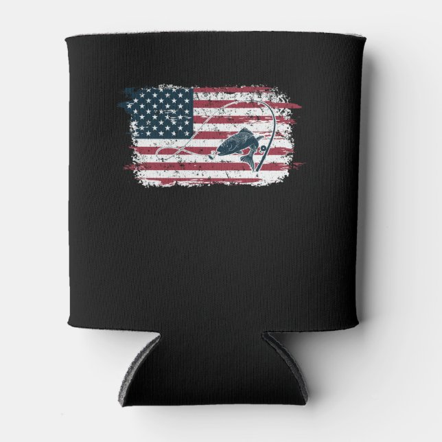 Porta-lata Pesca de pavilhão americano (Frente)