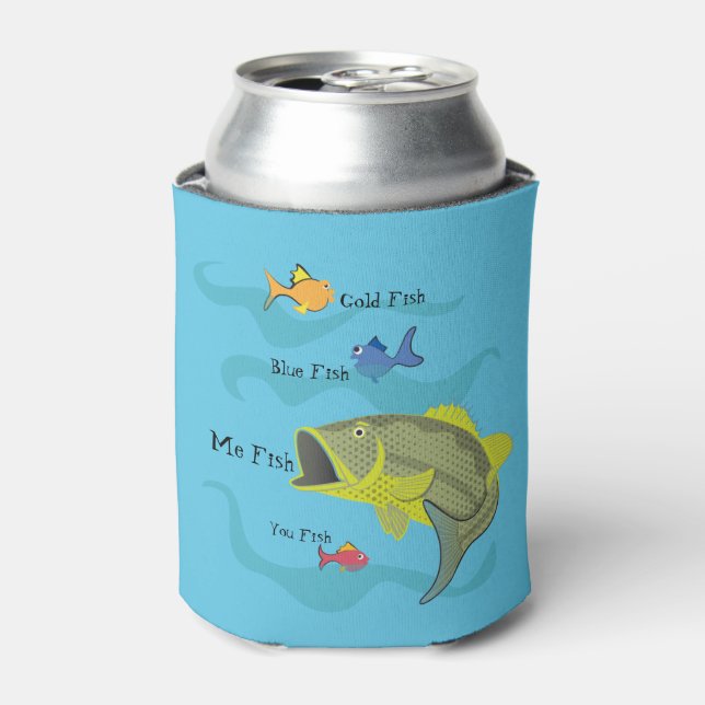 Porta-lata Pesca de robalo desenho animado (Can Front)