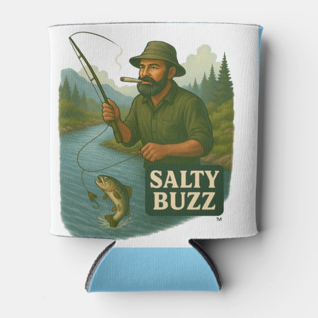 Porta-lata Pesca de Truta Salgada Buzz (Frente)