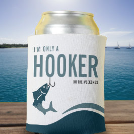 Porta-lata Pescador Fun Hooker nos Fins de Semana Pescador
