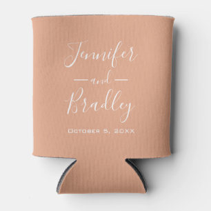 Porta-lata Pêssego Casamento Personalizado