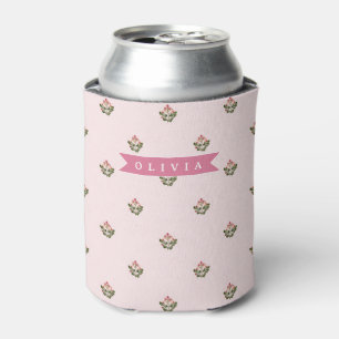 Porta-lata Pessoal Delicado Botânico Floral Romântico