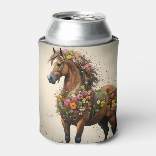 Porta-lata Pétalas E Cascos: Jardim de Fantasia Marrom Horse