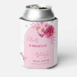 Porta-lata Pétalas Prosecco Rosa Floral Favor de Noivado